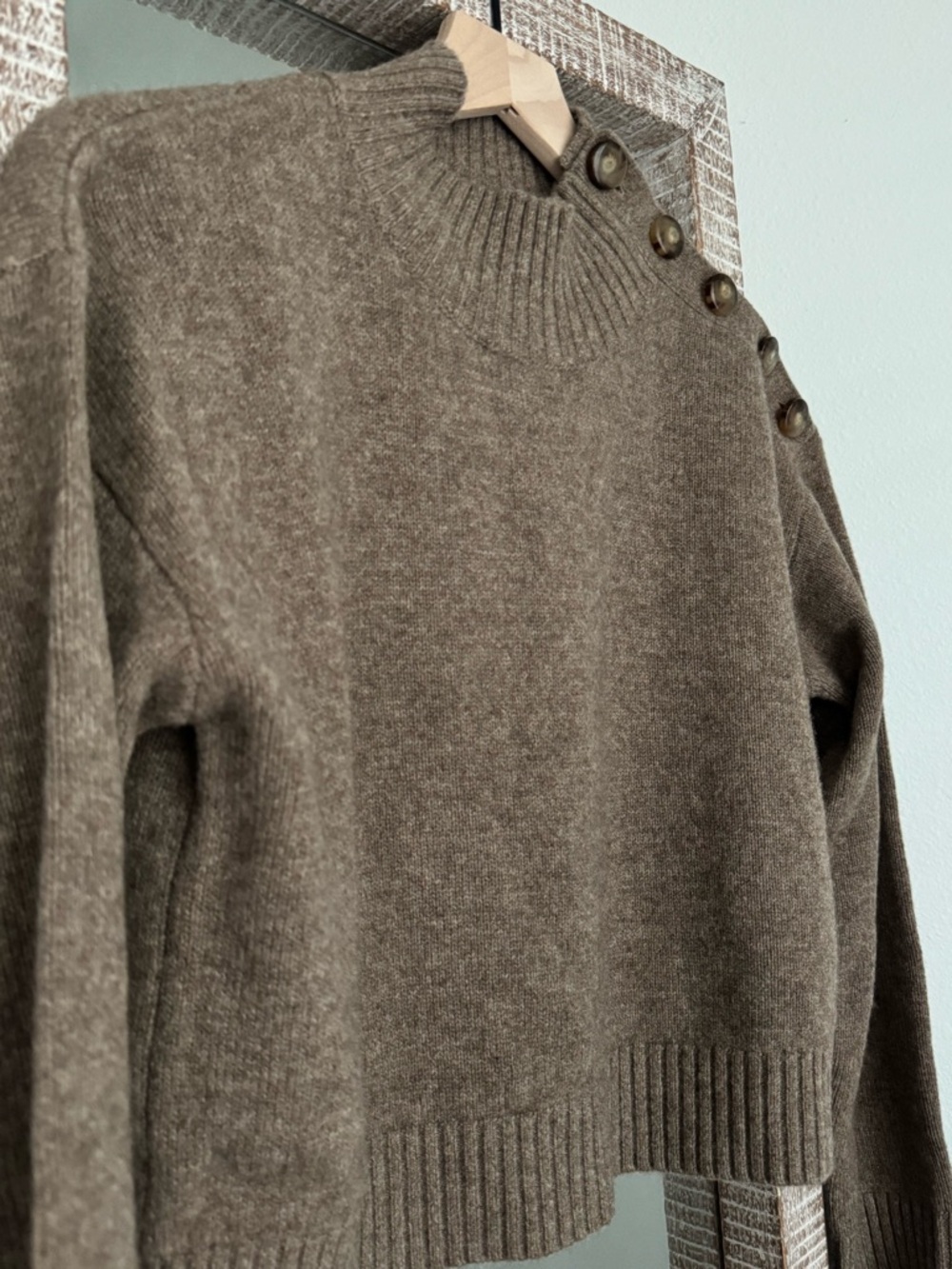 Sezane Elena Jumper in Dark Taupe - Picture 3 of 10